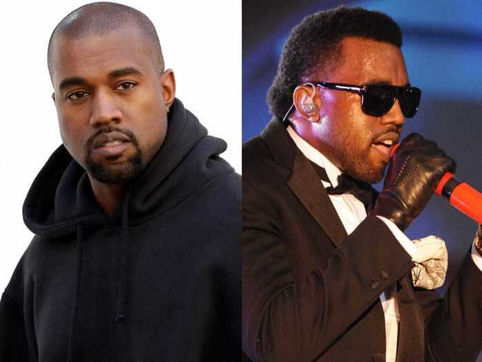 Kanye West experimented with a unique mullet in 2009.