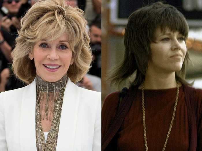 Jane Fonda alternated between mullets and shag haircuts in the 