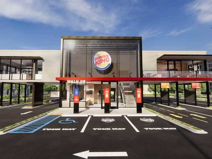 Burger King also has a second store design for urban areas. This focuses heavily on collection options.