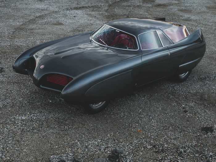 Alfa Romeo had one car built each year from 1953 to 1955 — they were designed by Franco Scaglione and manufactured by Bertone.