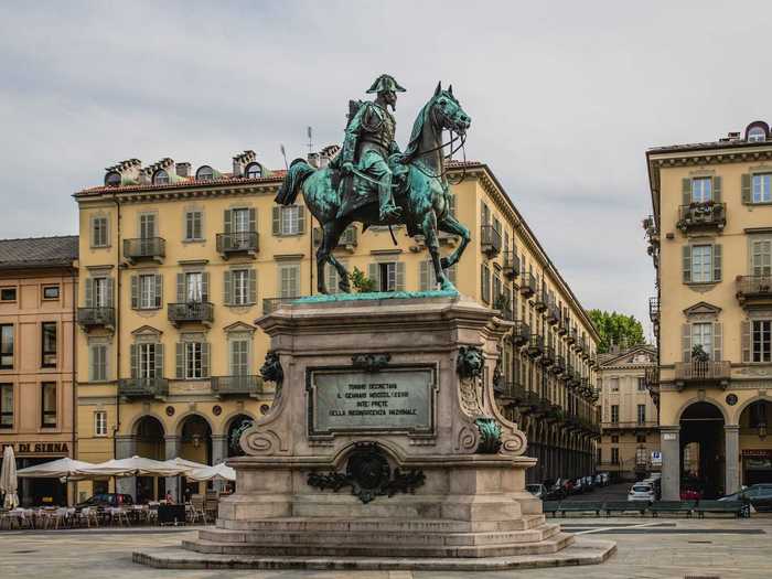 An American tourist was reportedly hospitalized after falling from a statue in Italy during a night out drinking with friends.