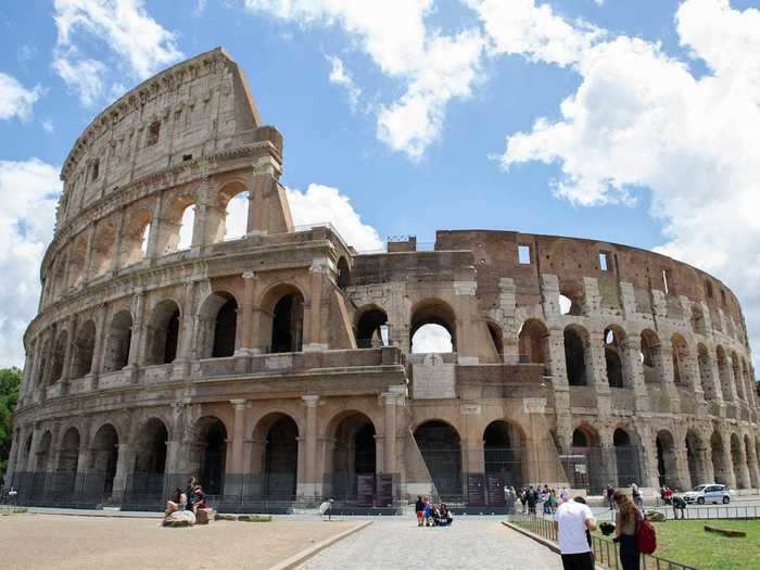 An Irish tourist defaced the ancient Roman Coliseum by etching his initials into a wall.