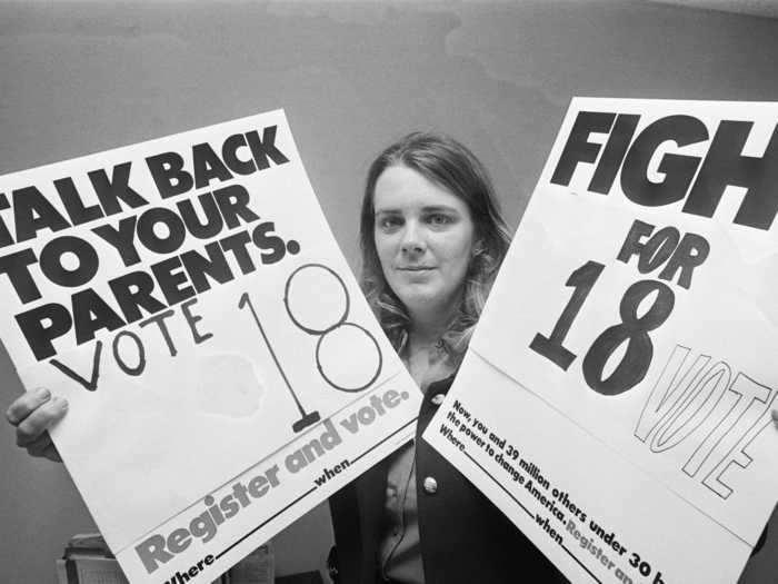 In 1971, the voting age was lowered to 18 years old.
