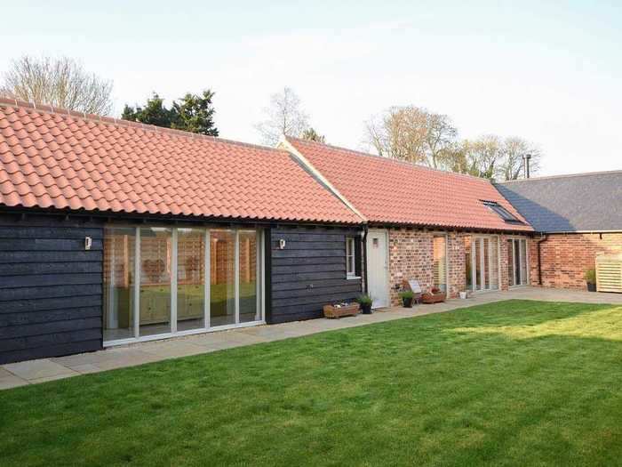 This barn in Northamptonshire in the United Kingdom is at least 100 years old.