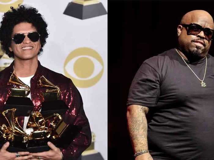 Bruno Mars let Cee Lo Green sing "Forget You."