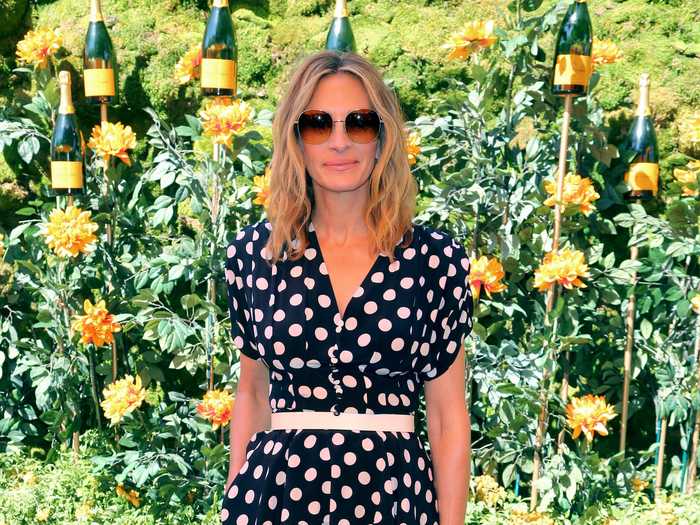 Roberts reprised her "Pretty Woman" polka dots at the Veuve Clicquot Polo Classic in 2019.