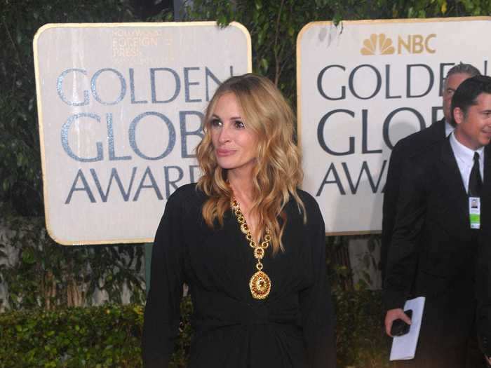 In 2010, Roberts rocked a short black dress at the Golden Globe Awards.