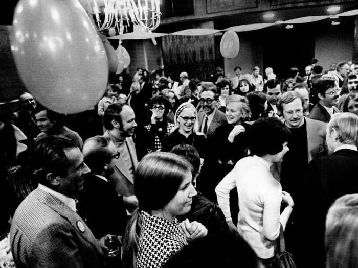 Throughout the 1900s, big parties were common for election night, especially during the 1972 presidential election.