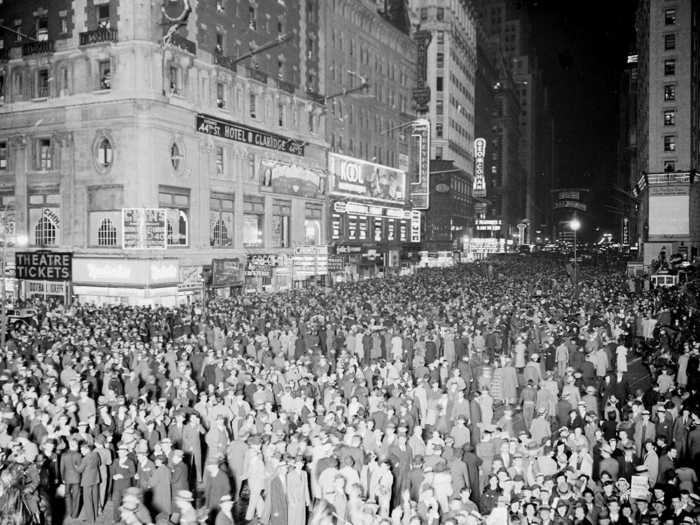 In 1936, crowds gathering to celebrate the reelection of Roosevelt were much larger.