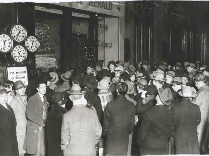 Back in the early 1900s, people stood outside newspaper offices to hear election results.