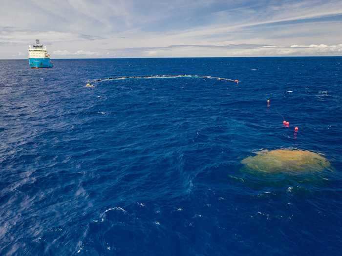 In 2019, System 001 or "Wilson" collected garbage from the Great Pacific Garbage Path.