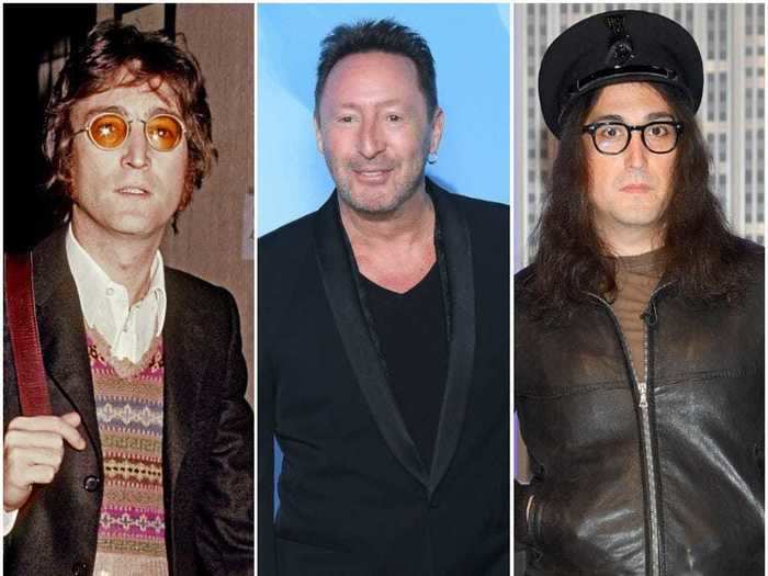 Sean and Julian Lennon both take after their father, John.