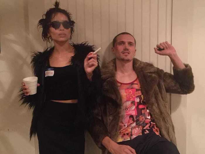 Zoe Kravitz and now-husband Karl Glusman took cues from the Oscar-nominated movie "Fight Club."