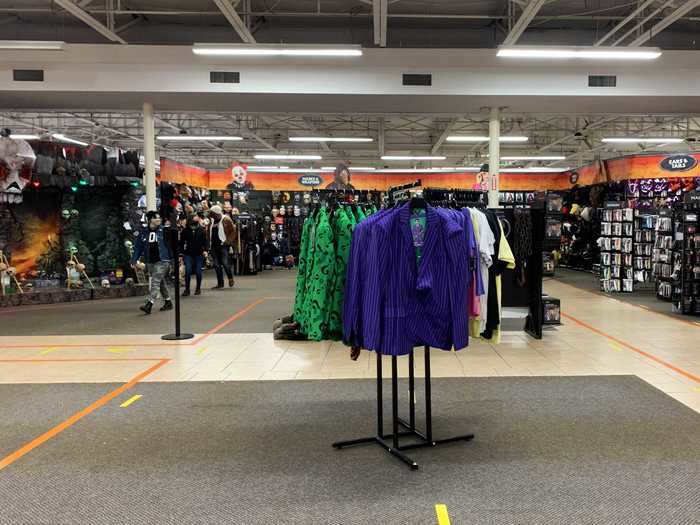 Not all the pop culture costumes were especially new, like these jackets from 2019 "The Joker."