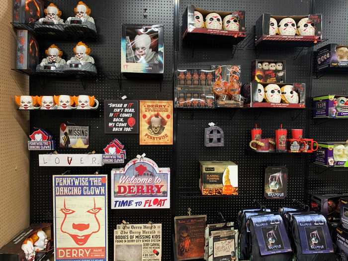 As usual, much of the store was dedicated to timely pop culture costumes and decor, although movie releases have mostly been postponed or moved to streaming this year.