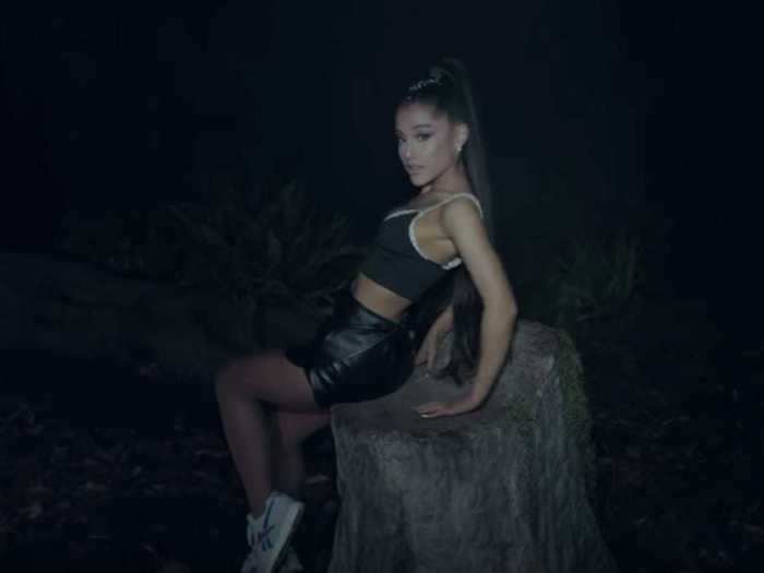 Grande showed off her dark side in the video for "The Light Is Coming."