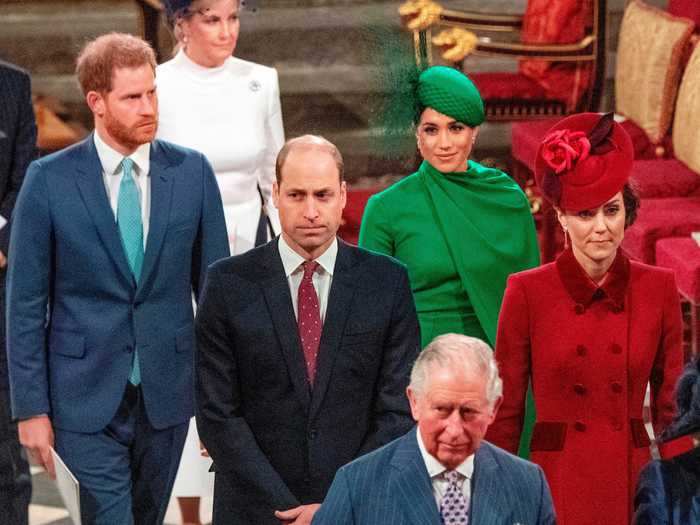 4. Tensions between "the Fab Four" appeared high during Harry and Markle