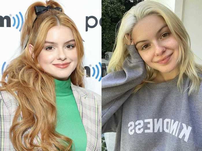 Ariel Winter embraced her freckles to show off a new hair color.