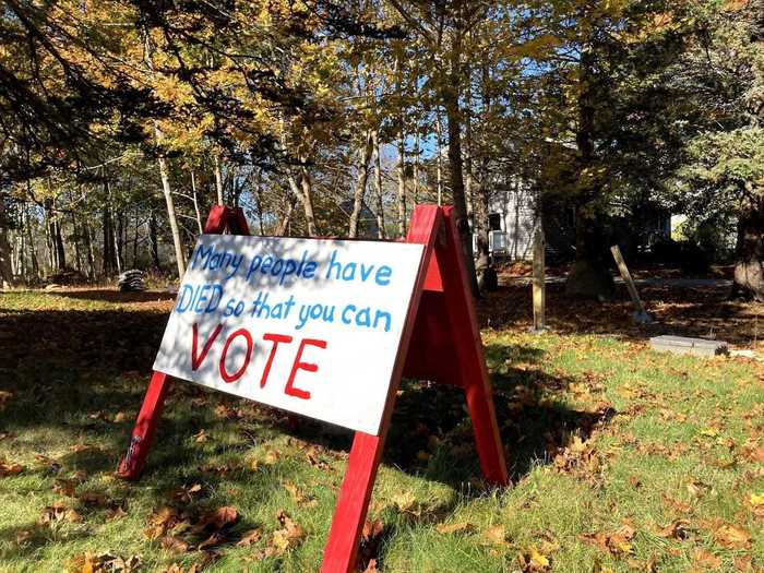 Some choose to express their political views absent of representing any party or candidate, like this sign in St. George.