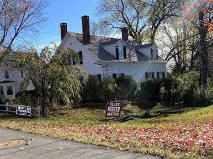 In addition to signs for a given candidate, some voice their support of Black Lives Matter, like this house in Thomaston.