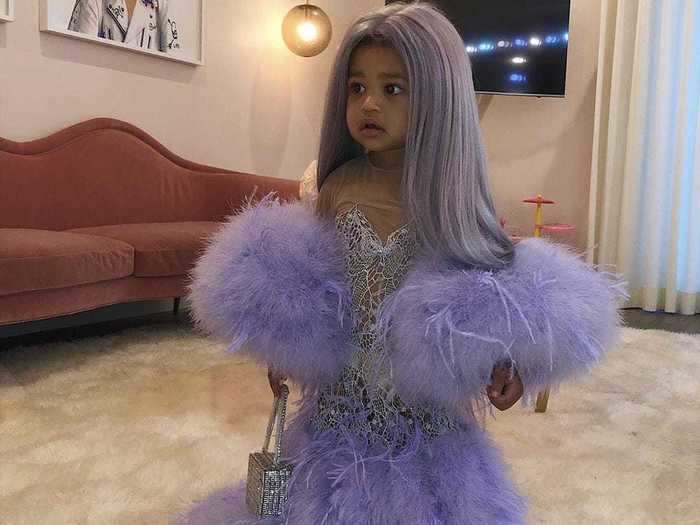 Stormi Webster went as her mom, Kylie Jenner.