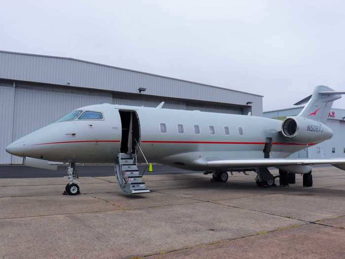XOJET Aviation has 17 of these Bombardier Challenger 300 super-midsize aircraft in its fleet that can carry up to nine passengers and a whole lot of baggage.