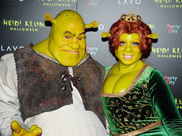 Klum drew inspiration from the 2001 movie "Shrek" for her costume in 2018.