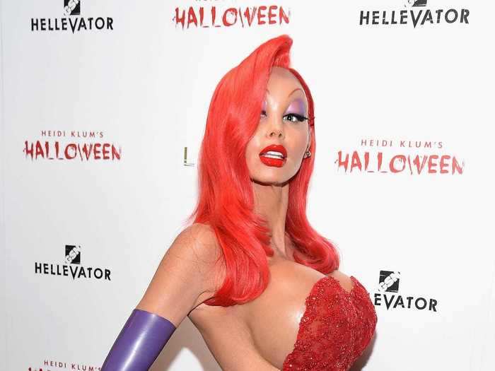 Klum pulled off a freakishly accurate depiction of cartoon character Jessica Rabbit in 2015.