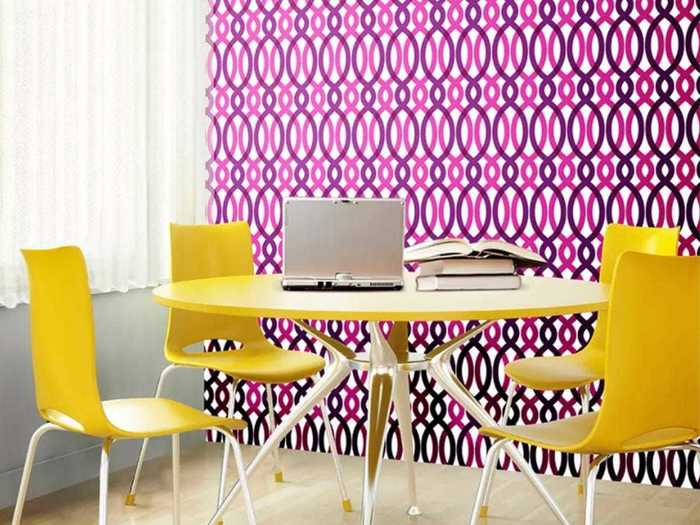 Easily add color to a space with trendy peel and stick wallpaper.