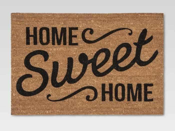 Cheerfully welcome your guests with a new doormat.