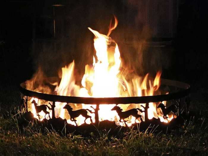 Cozy up by a fire with this portable campfire ring.