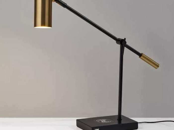 Brighten up your work space with this sleek and high-tech lamp.