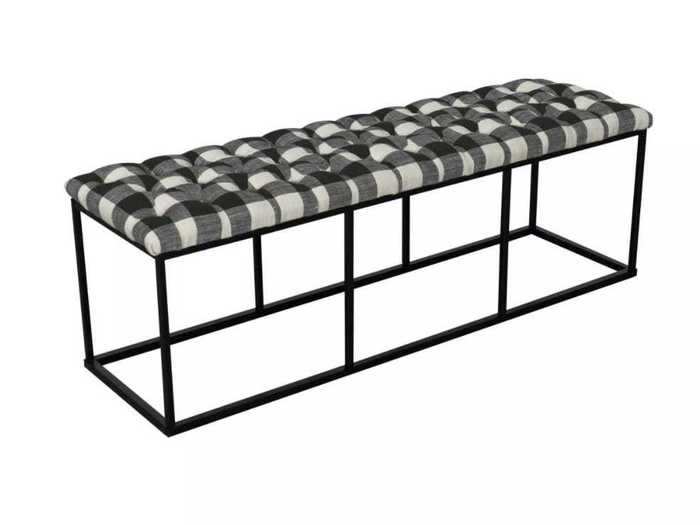 Add extra seating in style with this draper bench, which can complement any color scheme.