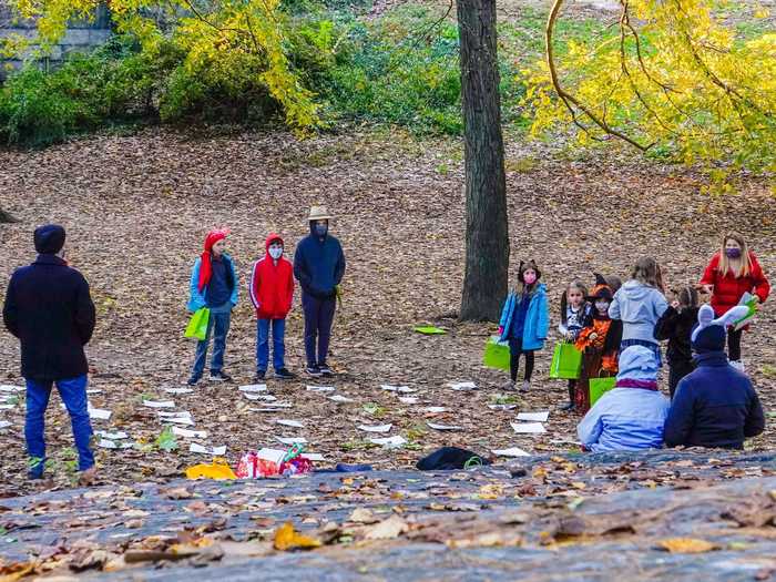 North of SoHo in Central Park, friends and families assembled in groups around the open park to celebrate the holiday.