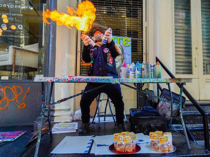 Myer also had caramel apples for passing trick-or-treaters, but he said he hadn