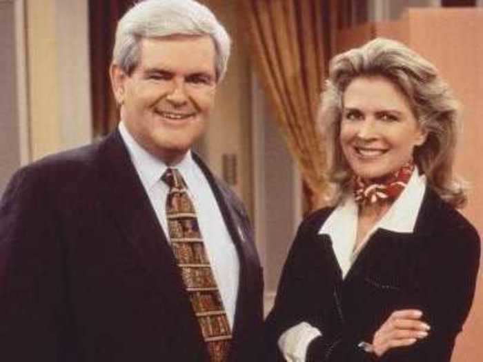 When Newt Gingrich guest-starred on "Murphy Brown" in 1996, CBS promised a throw down.