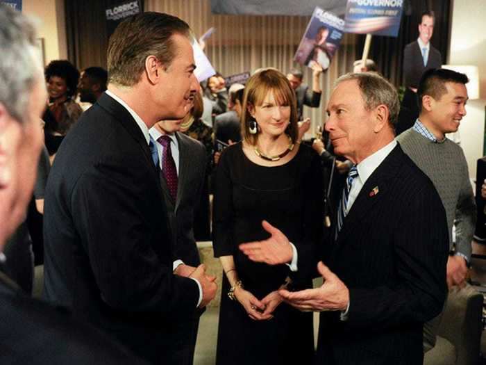 Former New York City mayor Michael Bloomberg stopped by "The Good Wife" to play himself.