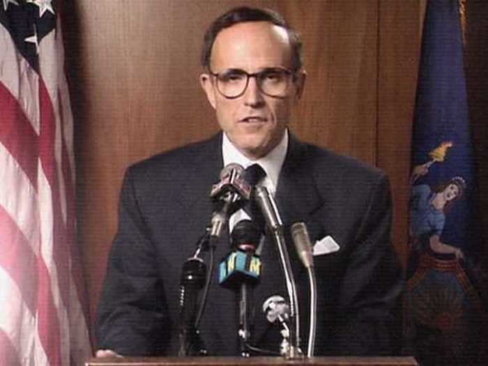 A freshly elected Rudy Giuliani appeared in a "Seinfeld" episode about non-fat yogurt in 1993.