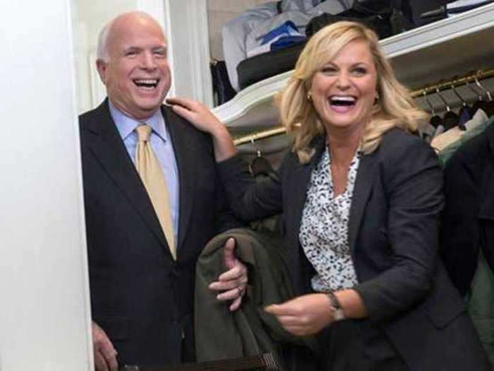 Late Senator John McCain was on "Parks and Recreation" during season five.