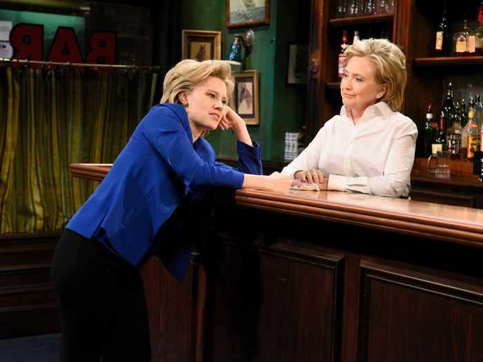 Clinton also made an appearance as a bartender in a "Saturday Night Live" sketch during her campaign.