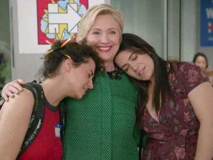 During her 2016 presidential campaign, Hillary Clinton appeared on "Broad City" as herself.