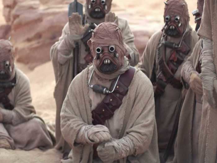 One of the Tusken Raiders was played by a deaf actor, and he helped create the Sand People