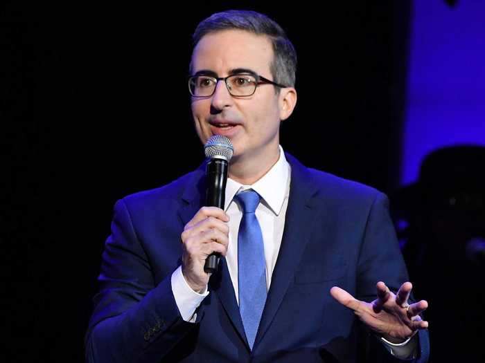 John Oliver became emotional while casting his election ballot.