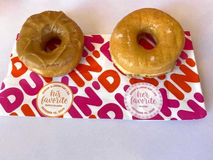 To celebrate the occasion, every customer who came through the drive-thru that morning got free doughnuts.