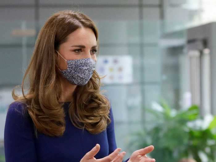 In October, Middleton visited the Institute of Reproductive and Development Biology at Imperial College wearing a blue Emilia Wickstead dress.