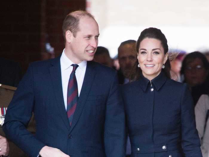 Middleton visited the Defense Medical Rehabilitation Center with Prince William wearing a sleek Alexander McQueen skirt suit.