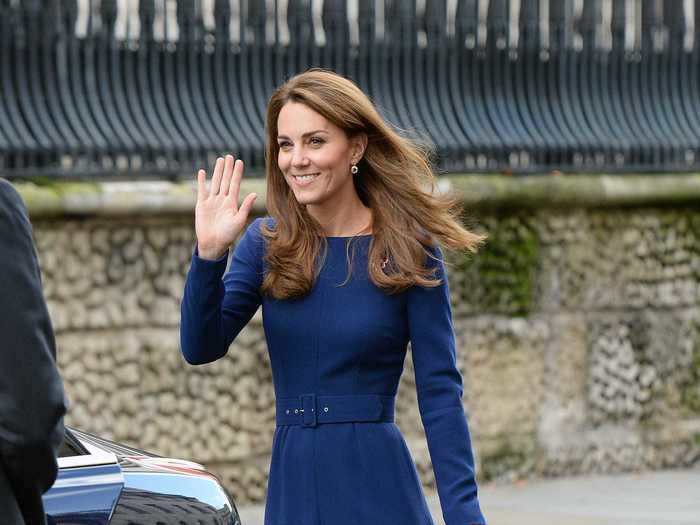 To attend the launch of the National Emergencies Trust, Middleton wore a belted Emilia Wickstead dress.