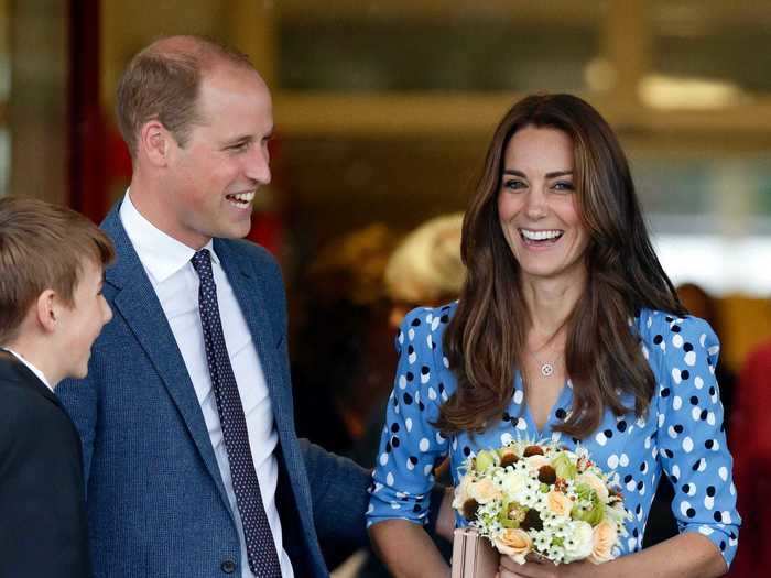 To attend the Stewards Academy, Middleton wore a polka-dot Altuzarra dress.