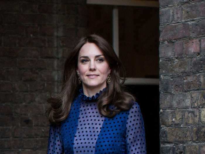 In 2016, Middleton wore a Saloni dress for a reception at Kensington Palace.