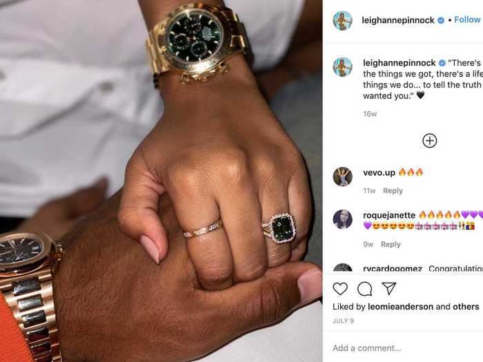 Leigh-Anne Pinnock of Little Mix showed fans her unique diamond after soccer player Andre Gray proposed in May.